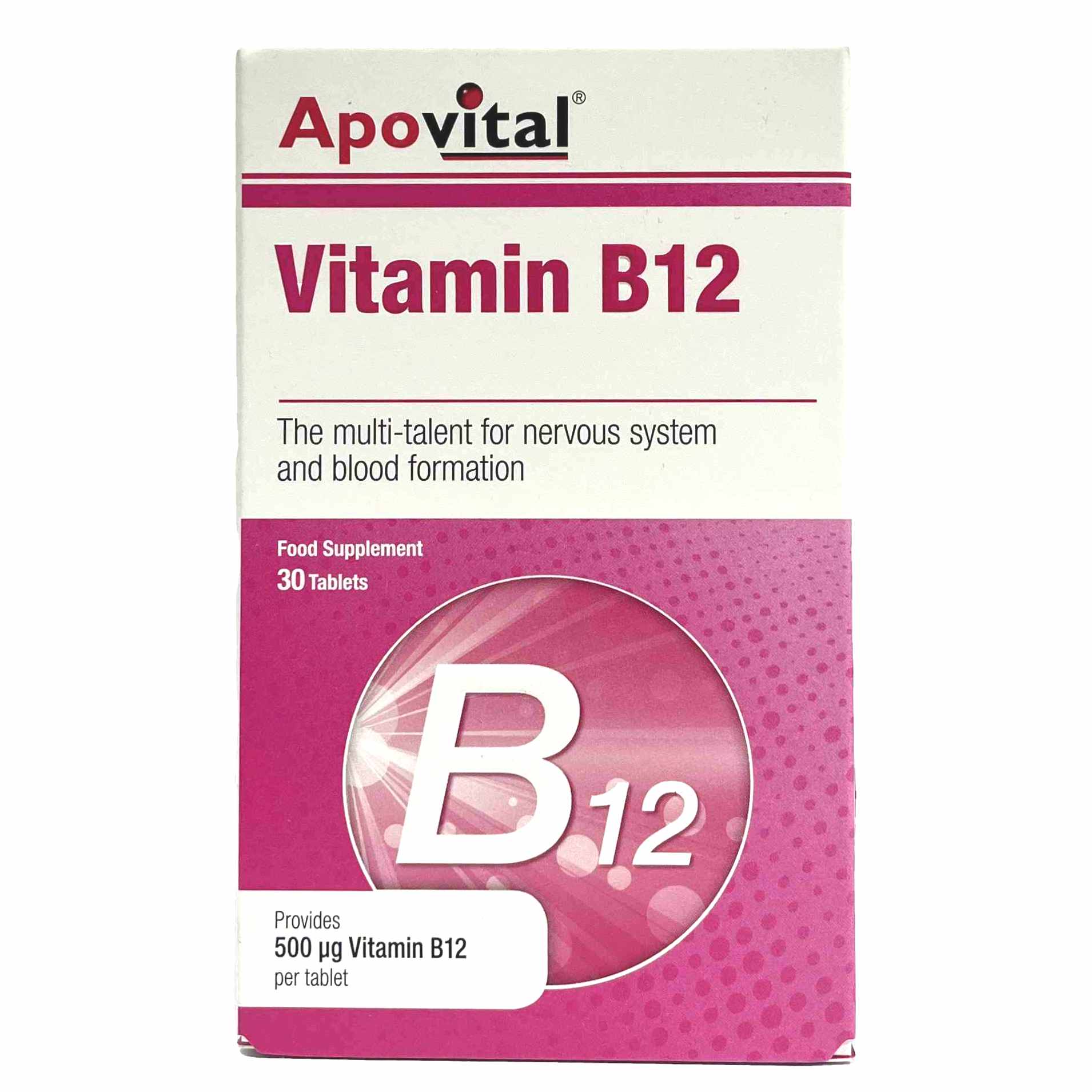 ویتامین ب12 500 میکروگرم آپوویتال Apovital Vitamin B12